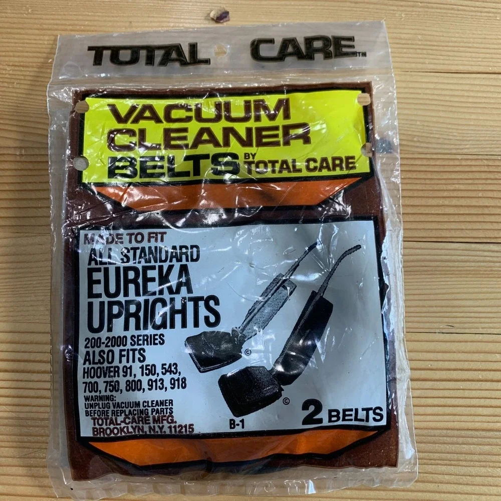 Total Care Vacuum Belts 2 Pack B-1 for Eureka Upright 200-2000 Hoover 91 150 543
